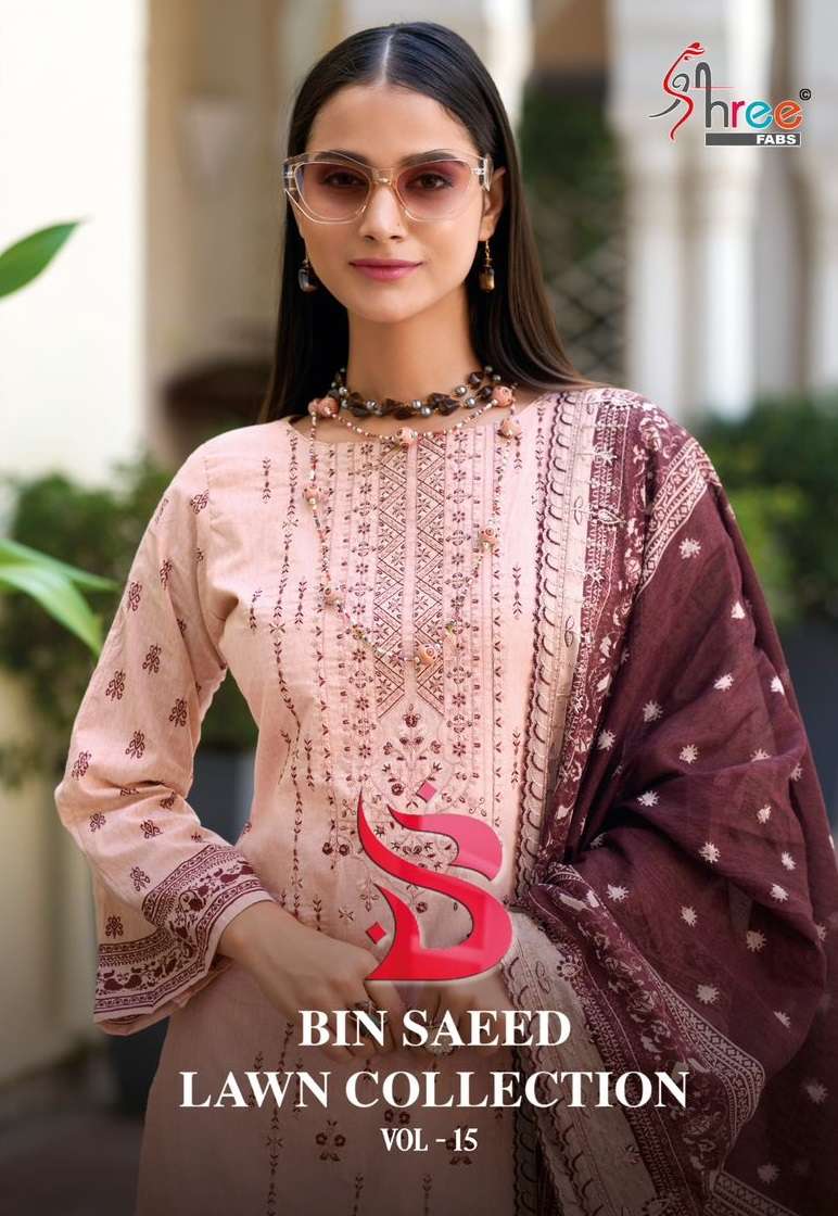BIN SAEED LAWN COLLECTION VOL-15 OPEN PIC BY SHREE